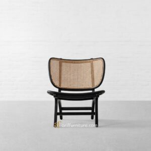 Kursi Santai Minimalis Japandi Retro Jati Rotan