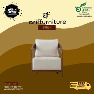 Kursi Santai Sofa Kayu Jati Modern Minimalis Eropa