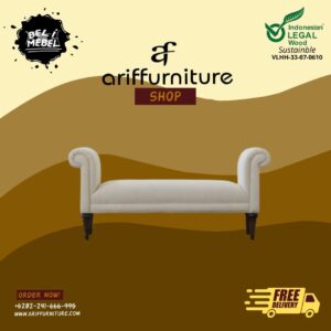 Bangku Sofa Panjang Bench Minimalis Modern Jati