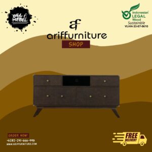Bufet TV Klasik Antik Lemari Hias Kayu Jati