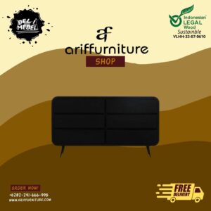 Bufet TV Modern Desain Minimalis Laci 3D
