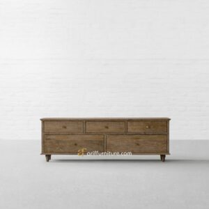 Bufet TV Retro Antik Kayu Jati Model Rustic