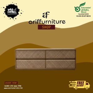 Bufet TV Retro Minimalis Persegi Panjang