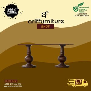 Dinning Table French Design Teak Wood Solid