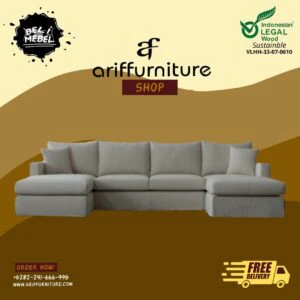 Furniture Sofa Minimalis Modern Selectional U Shaped