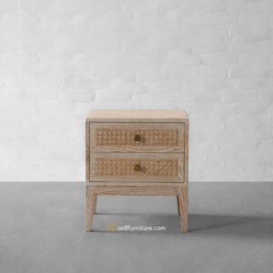 Mini Storage Drawers Kayu Bed Side Table Retro