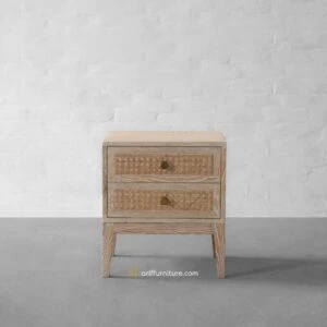 Mini Storage Drawers Kayu Bed Side Table Retro