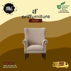 Kursi Kayu Ruang Tamu Wing Chair Sofa Klasik