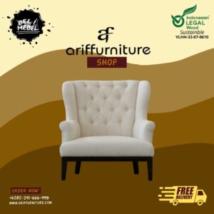 Kursi Santai Sofa Berlengan Vintage Ruang Tamu