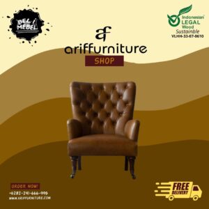 Kursi Sofa Santai Jok Oscar Kancing Vintage