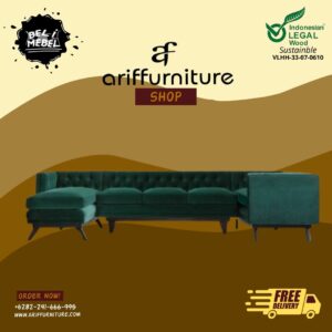 Kursi Sofa Sudut Ruang Tamu Leter L Elegant