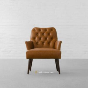 Kursi Sofa Tamu Single Seater Kayu Jati Klasik