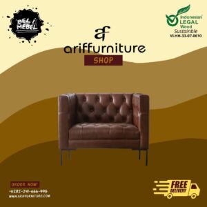 Kursi Tamu Sofa Chesterfield Singgle Seater