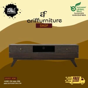 Lemari Bufet TV Kayu Jati Model Klasik Terbaru
