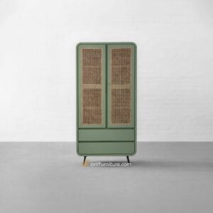 Lemari Pakaian Kayu Jati Modern Retro