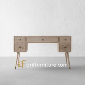 Meja Belajar Kayu Jati Minimalis Modern Rustic