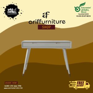 Meja Belajar Simple Minimalis Kayu Jepara Terbaru