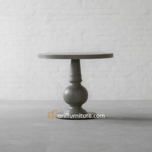 Meja Makan Bundar Minimalis Simple Elegant Jati