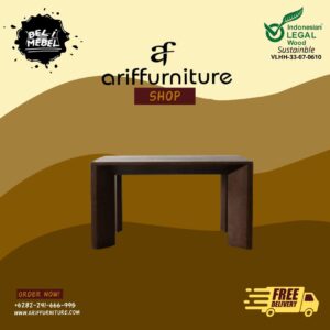 Meja Makan Simple Minimalis Modern Jati Solid