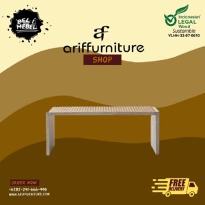 Meja Tamu Kayu Jati Mix Rotan Model Terbaru