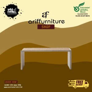 Meja Tamu Kayu Jati Mix Rotan Model Terbaru