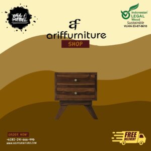 Modern Nightstand Minimalis Kayu Jati Terbaru