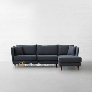 Sofa Minimalis Japandi Kayu Jati Model Leter L