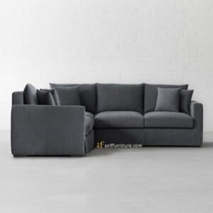 Sofa Sudut Modern Minimalis Misty Grey L Shaped