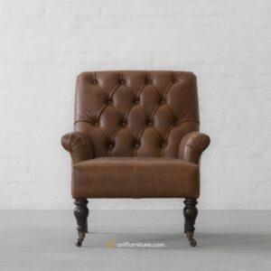 Sofa Tamu Clasic Armchair 3D Model Bahan Kulit Oscar