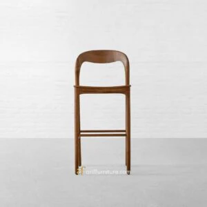 Kursi Bar Cafe Retro Minimalis Sandaran Lengkung