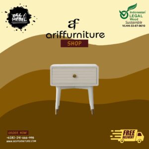 Nakas Bedside Table Mini Kayu Jati Modern Design