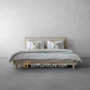 Ranjang Tempat Tidur Jok Rangka Kayu Jati Rustic