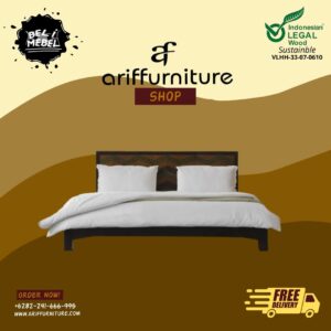 Tempat Tidur Kayu Jati Desain Klasik Minimalis
