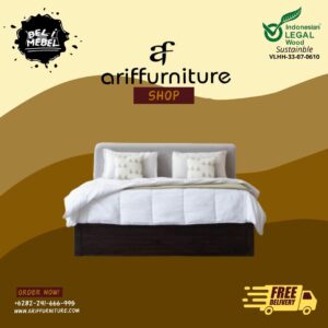 Tempat Tidur Modern Dengan Headboard Elegan