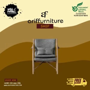 Kursi Santai Teras Kayu Jati Natural Modern