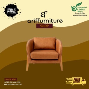 Sofa Santai Single Seater Armchair Kulit Oscar