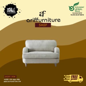 Sofa Single 1 Seater Retro Minimalis Modern Jati