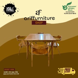 Set Meja Kursi Cafe Murah Kayu Jati Model Terbaru